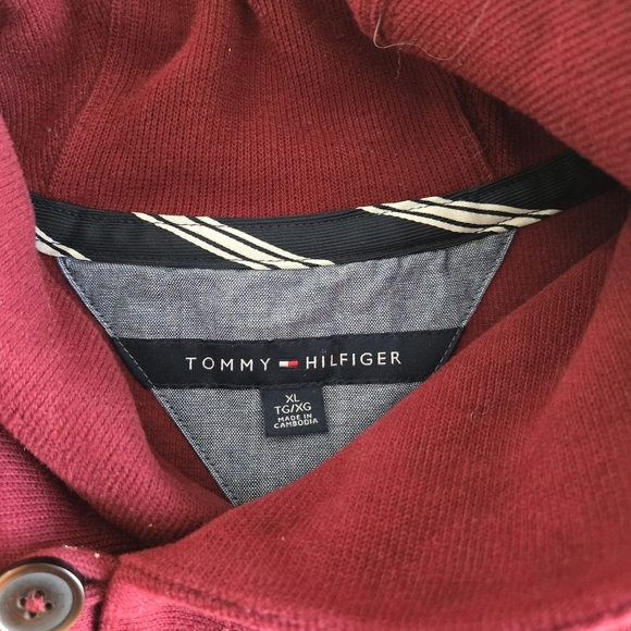 Tommy Hilfiger Raspberry Red Collar Sweater - Picture 7 of 13